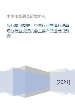 胶片输出图表 中国行业产值利税率细分行业投资机会主要产品进出口预测